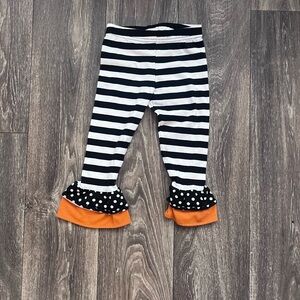 Emily Rose Black and White Striped Leggings